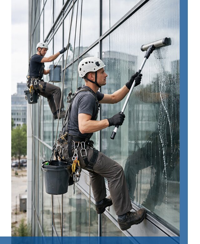 Мойка витражей альпинистами в Кинешме от 707 р. под ключ|ВЫСОТНИК-Кнш