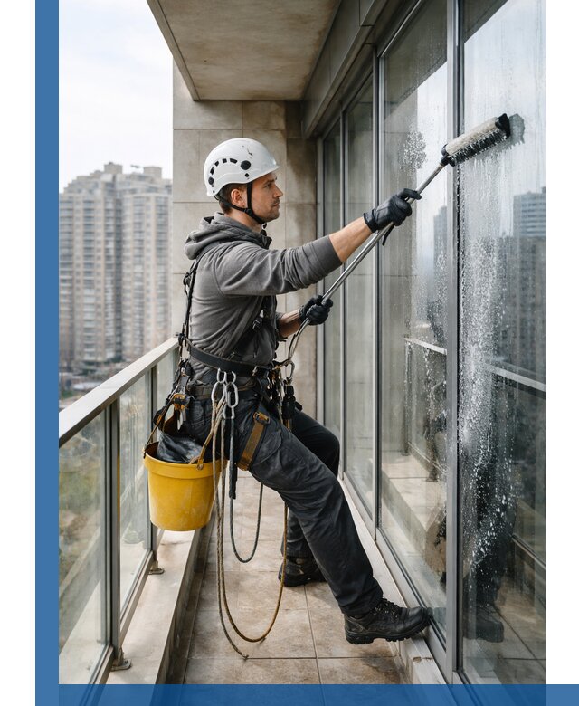 Профессиональная мойка балконного остекления в Кинешме