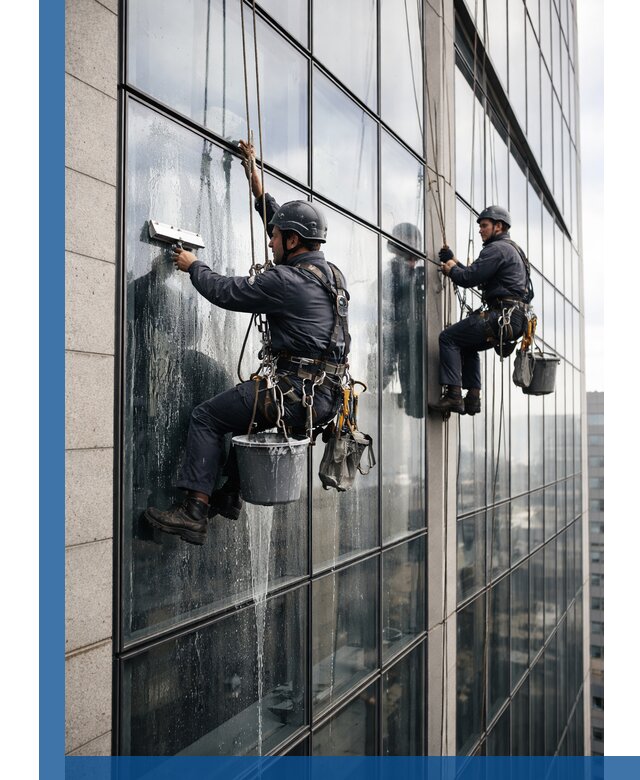 Профессиональная мойка стеклянных фасадов зданий в Кинешме