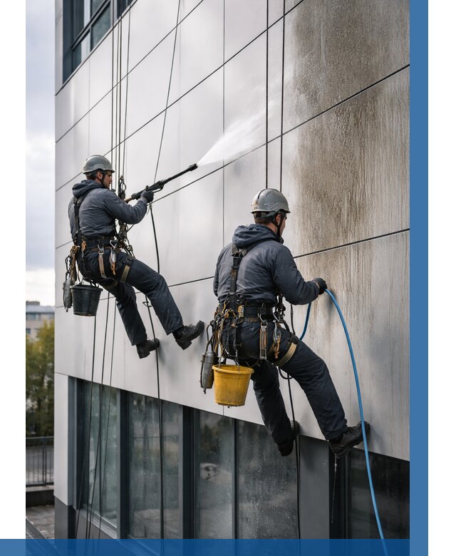 Мойка фасада из композита в Кинешме по цене от 303 р. | ВЫСОТНИК-Кнш