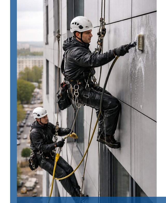 Профессиональная мойка фасада из композита в Кинешме