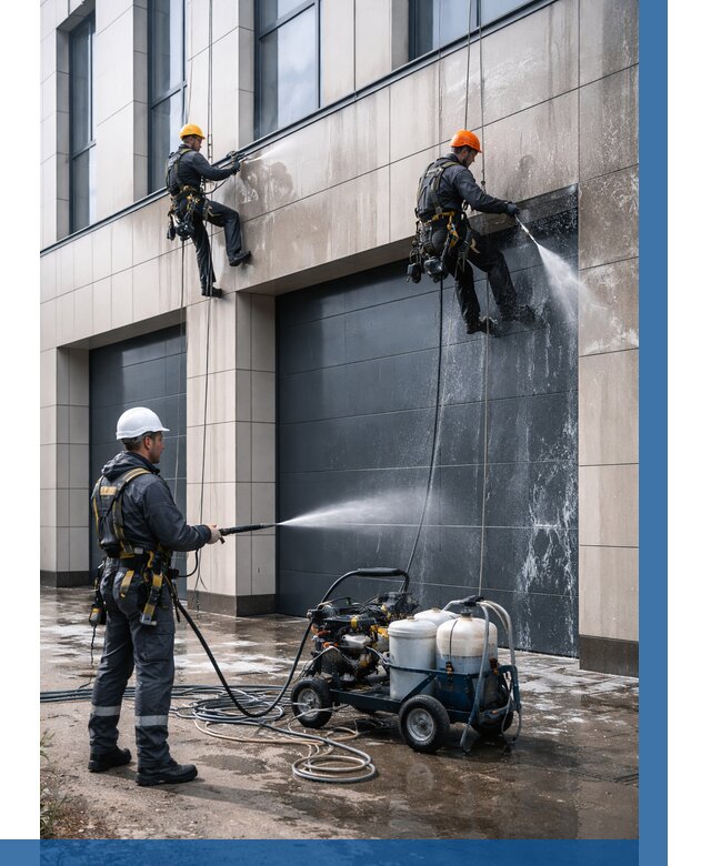 Послестроительная мойка фасада в Кинешме от 303 р. | ВЫСОТНИК-Кнш