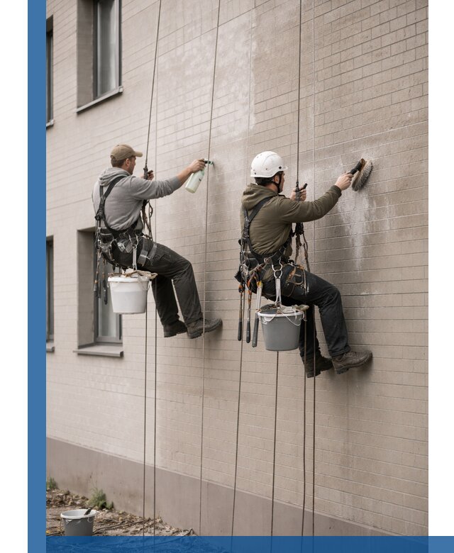 Удаление высолов с фасада зданий в Кинешме без повреждений и следов