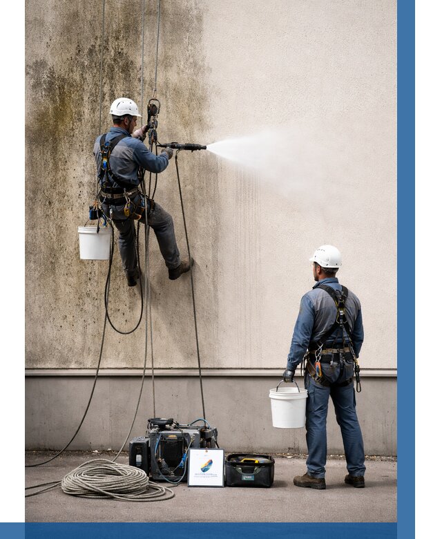 Очистка фасада от плесени в Кинешме от 303 р. | ВЫСОТНИК-Кнш