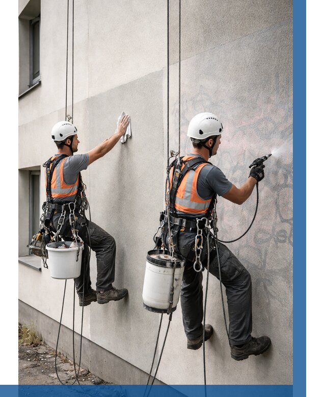 Антиграффити покрытие фасада в Кинешме от 606 р. | ВЫСОТНИК-Кнш