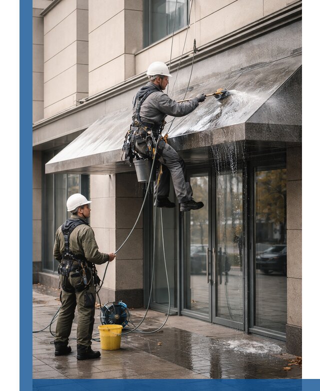 Профессиональная мойка козырьков и навесов в Кинешме