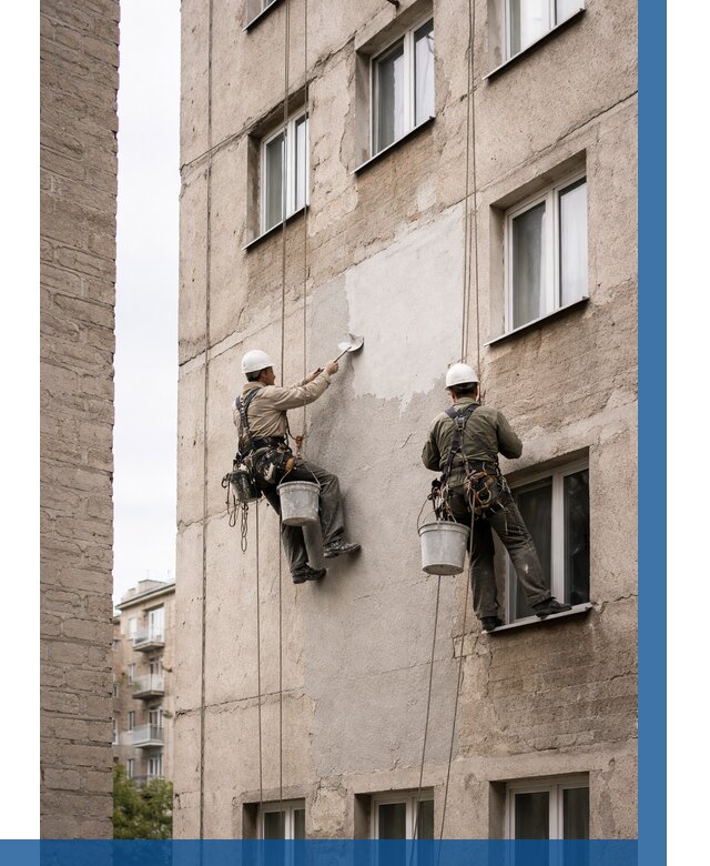 Косметический ремонт фасада в Кинешме от 1112 р. | ВЫСОТНИК-Кнш