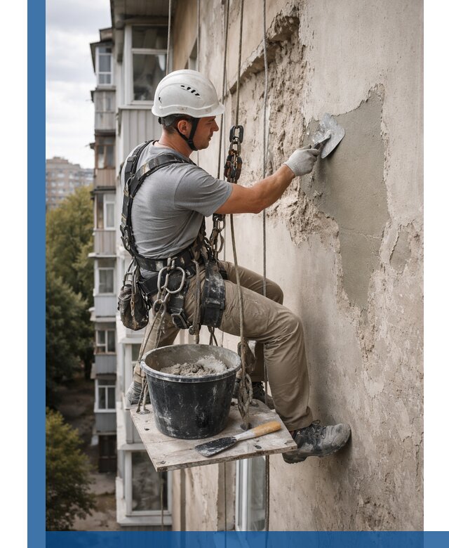 Восстановление фасадной штукатурки в Кинешме с гарантией качества
