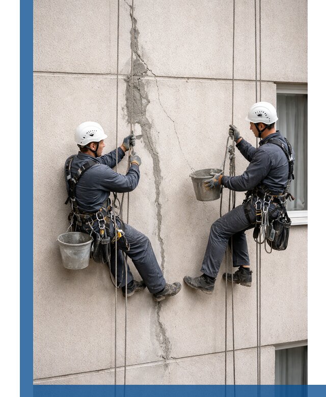 Заделка трещин на фасаде в Кинешме с гарантийным ремонтом