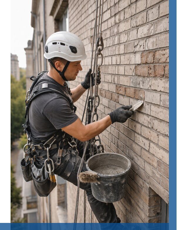 Ремонт кирпичной кладки фасада в Кинешме от 1819 р. | ВЫСОТНИК-Кнш