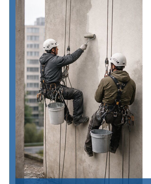 Покраска фасадов высотными альпинистами в Кинешме с гарантией