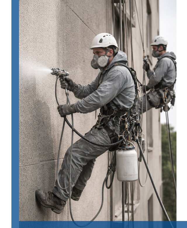 Безвоздушная покраска фасадов зданий в Кинешме профессионально