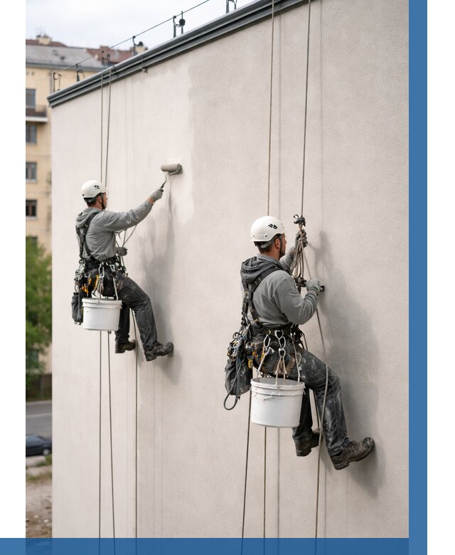 Покраска оштукатуренного фасада в Кинешме от 323 р. | ВЫСОТНИК-Кнш