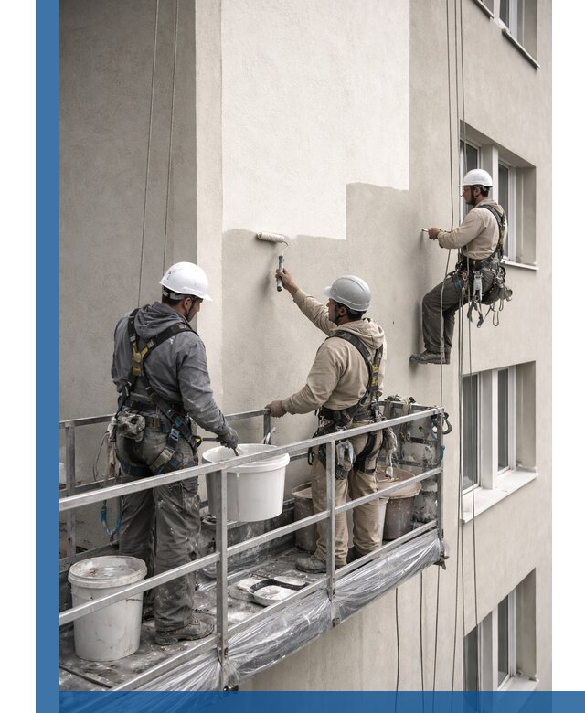 Покраска оштукатуренного фасада в Кинешме под ключ с гарантией