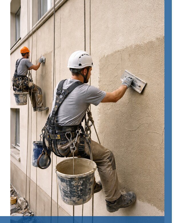 Декоративная штукатурка фасада в Кинешме от 1213 р. | ВЫСОТНИК-Кнш