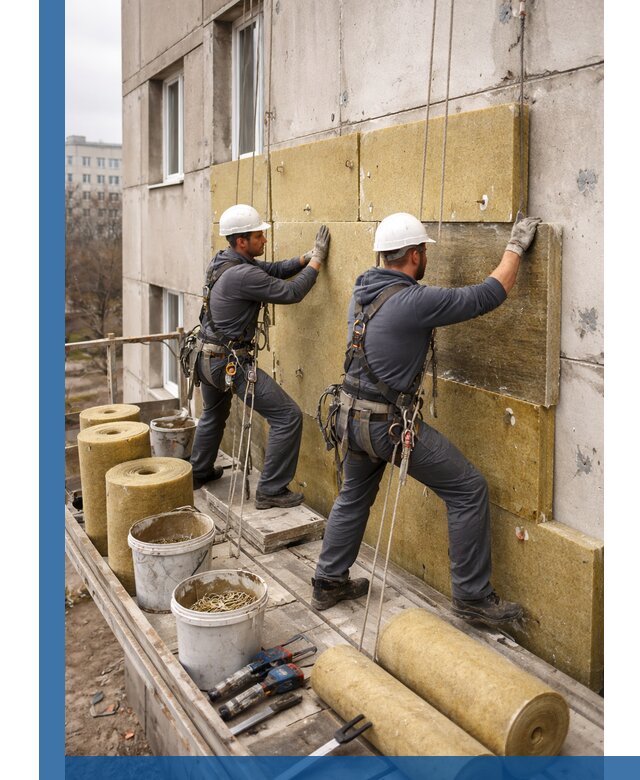 Утепление фасада минватой в Кинешме под ключ с гарантией