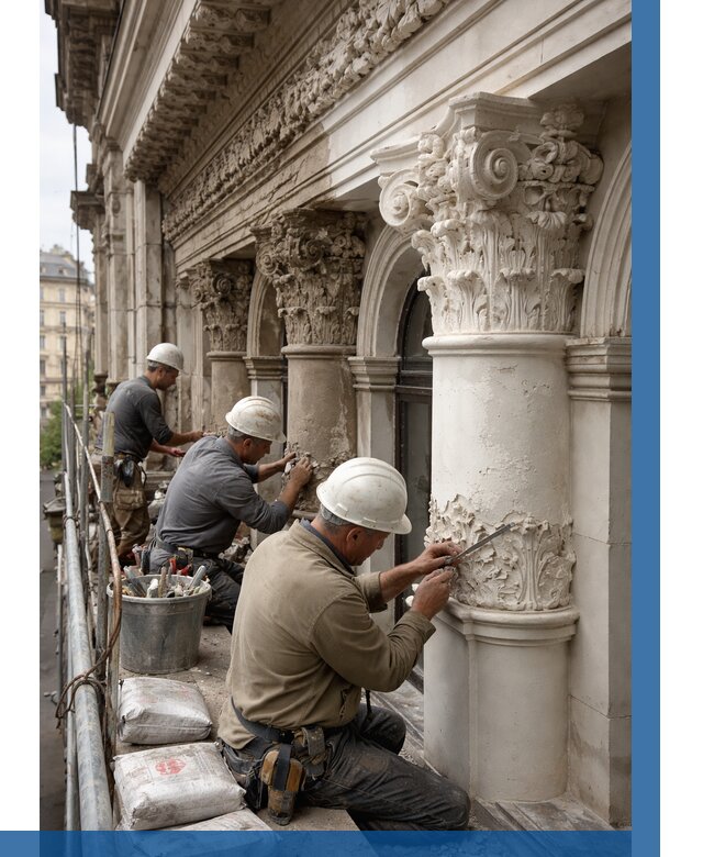 Реставрация фасадной лепнины в Кинешме от 2527 р. | ВЫСОТНИК-Кнш