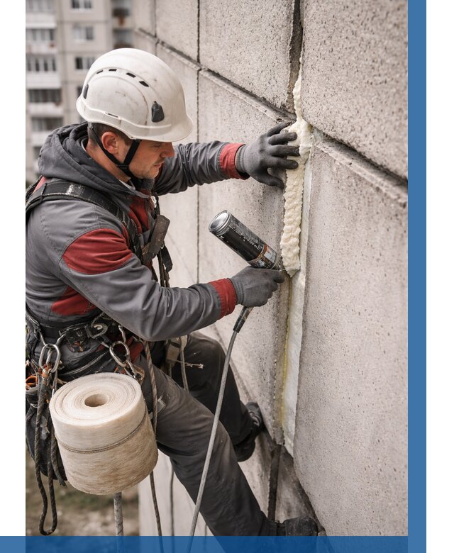 Утепление межпанельных швов в Кинешме от 707 р. | ВЫСОТНИК-Кнш