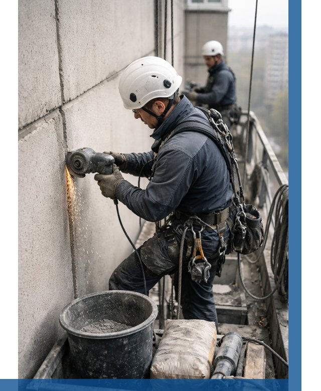 Штробление межпанельных швов в Кинешме от 1213 р. | ВЫСОТНИК-Кнш