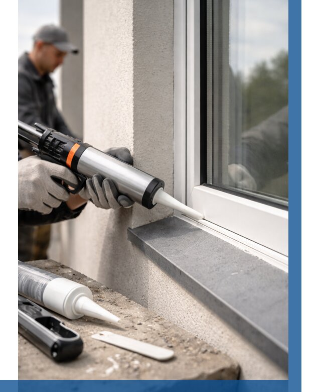 Герметизация монтажных швов окон в Кинешме от 657 р. | ВЫСОТНИК-Кнш