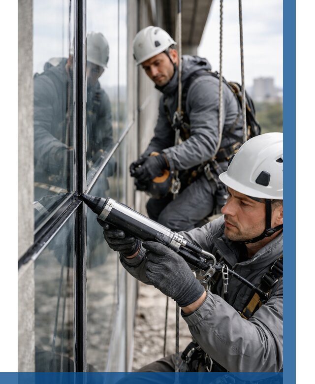 Герметизация витражных швов в Кинешме от 657 р. | ВЫСОТНИК-Кнш