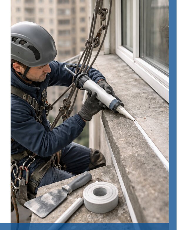 Герметизация балконного козырька в Кинешме от 4548 р. | ВЫСОТНИК-Кнш