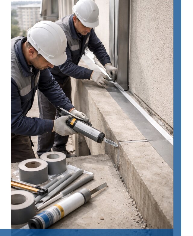 Герметизация примыкания балкона в Кинешме от 4548 р. | ВЫСОТНИК-Кнш