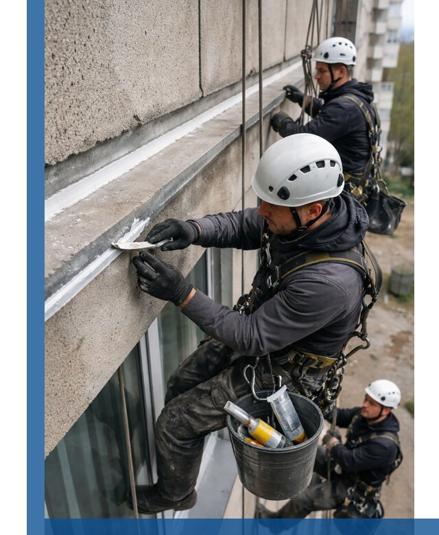 Герметизация примыкания балкона в Кинешме под ключ с гарантией