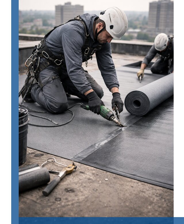 Ремонт мягкой кровли в Кинешме с выездом промальпинистов