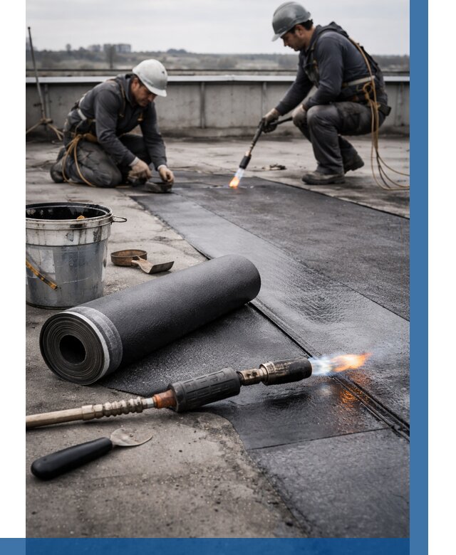 Ремонт рулонной кровли в Кинешме от 657 р. | ВЫСОТНИК-Кнш