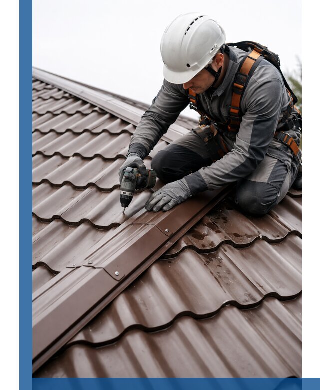 Ремонт металлочерепицы на крыше в Кинешме профессионально