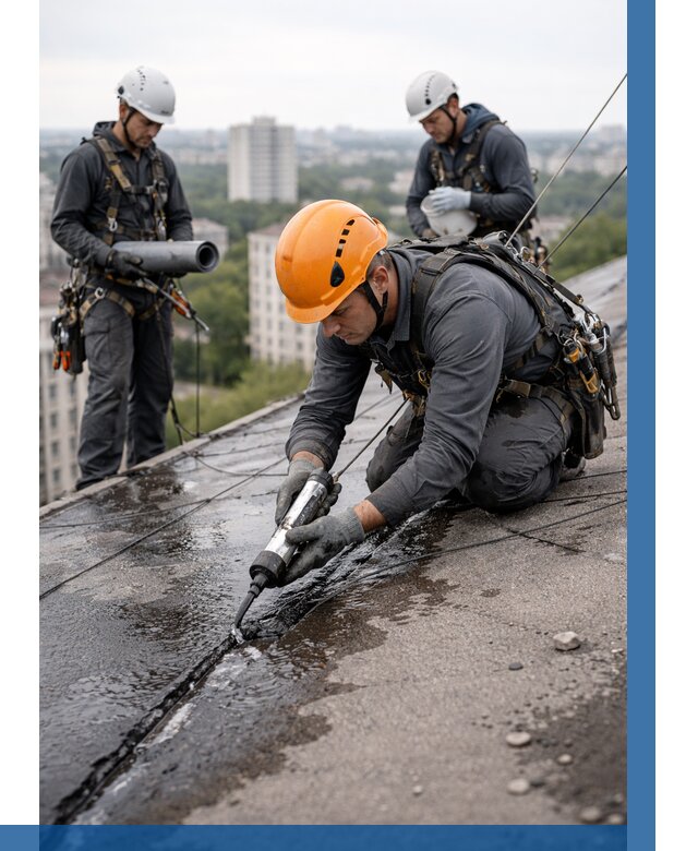 Устранение протечек кровли в Кинешме от 12128 р. | ВЫСОТНИК-Кнш