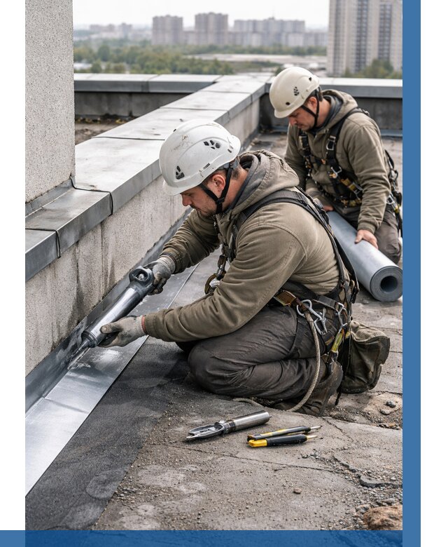 Ремонт кровельных примыканий в Кинешме от 1213 р. | ВЫСОТНИК-Кнш