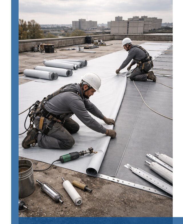 Монтаж мембранной кровли в Кинешме для промышленных зданий