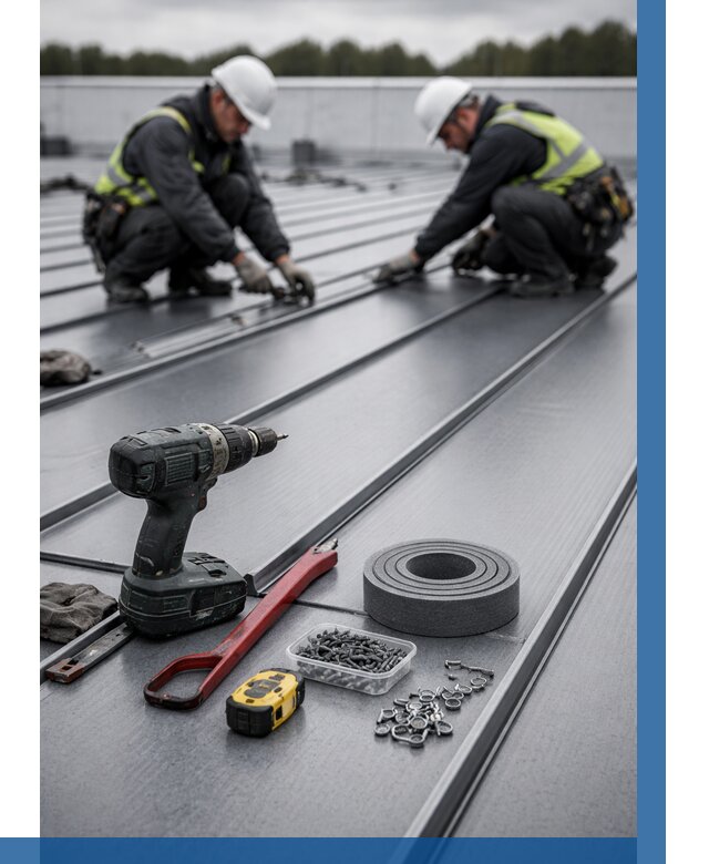 Монтаж фальцевой кровли в Кинешме от 1819 р. | ВЫСОТНИК-Кнш