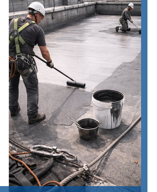 Гидроизоляция кровли жидкой резиной в Кинешме от 505 р. | ВЫСОТНИК-Кнш