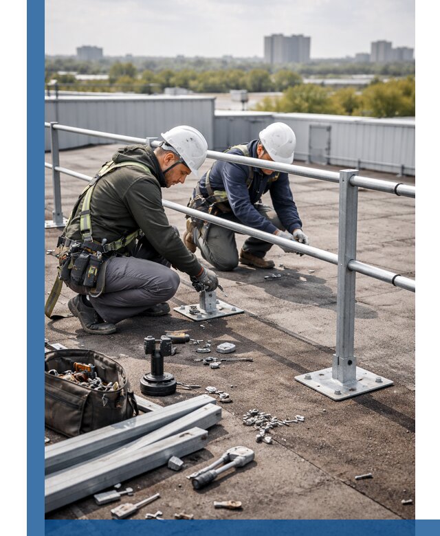 Монтаж кровельного ограждения в Кинешме под ключ с гарантией