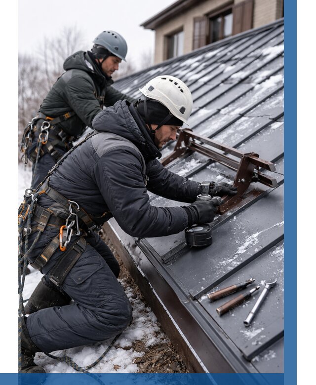 Монтаж снегозадержателей в Кинешме от 455 р. | ВЫСОТНИК-Кнш