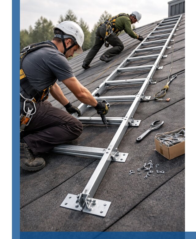 Профессиональный монтаж кровельной лестницы в Кинешме под ключ