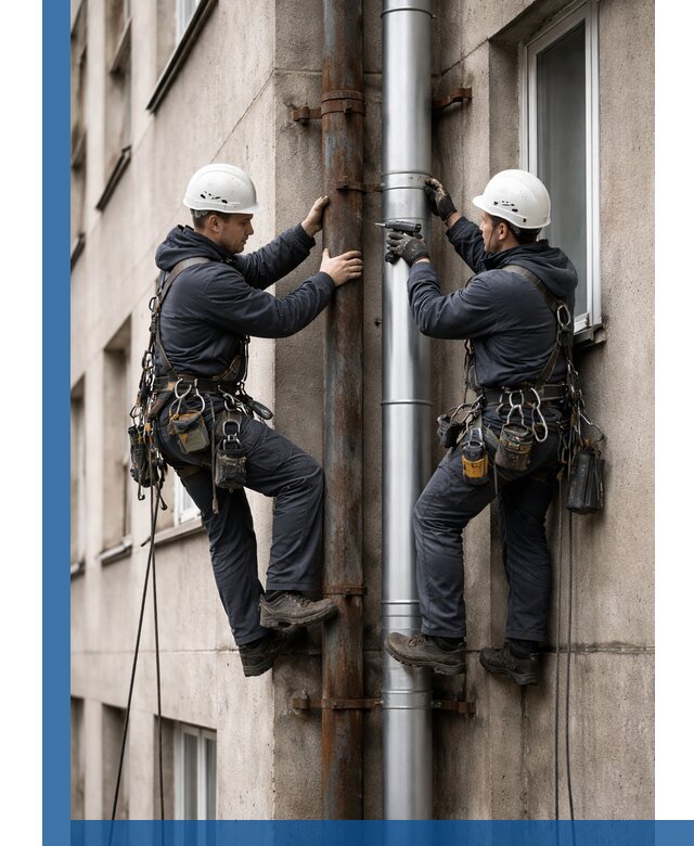 Замена водосточных труб в Кинешме: монтаж и демонтаж под ключ