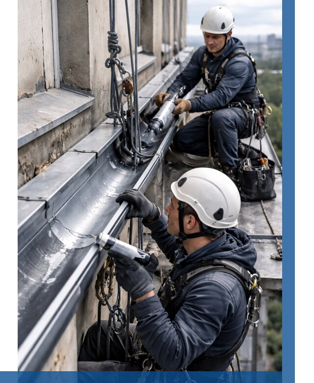 Ремонт водосточных желобов в Кинешме от 6570 р. | ВЫСОТНИК-Кнш