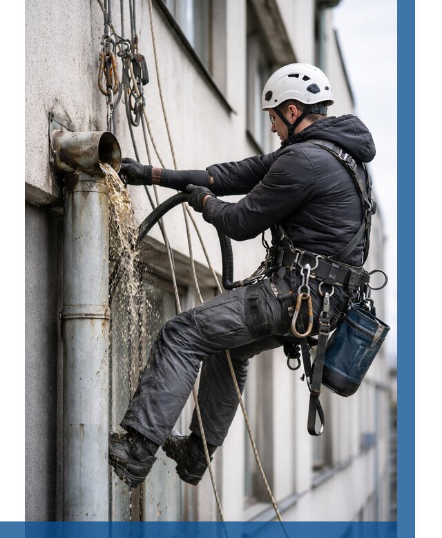 Прочистка водосточных труб в Кинешме от 3537 р. | ВЫСОТНИК-Кнш