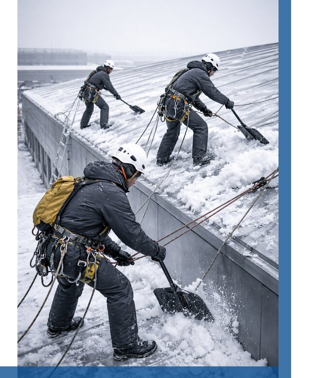 Очистка навесов от снега в Кинешме от 4548 р. | ВЫСОТНИК-Кнш