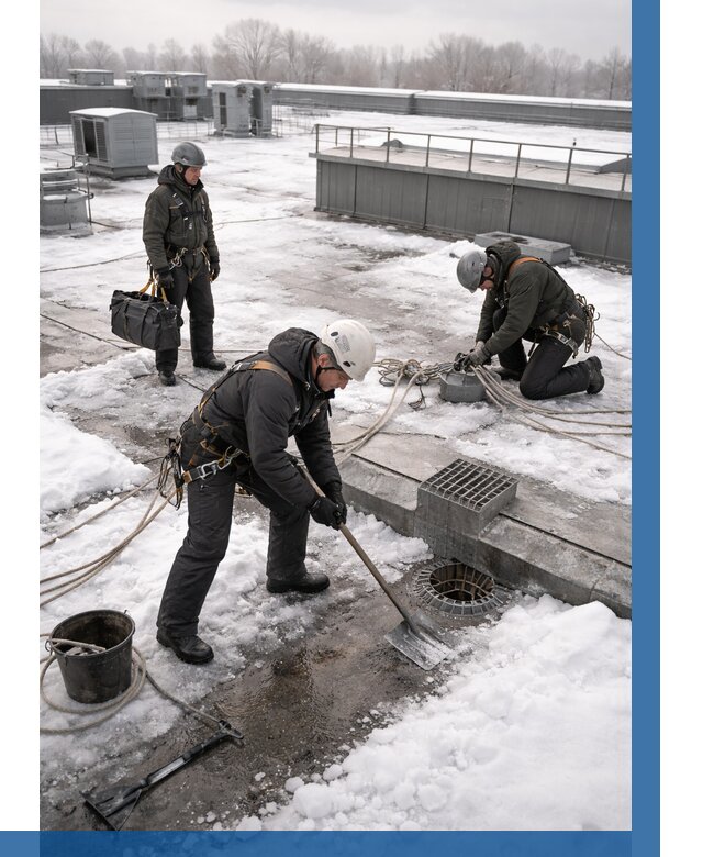 Абонентское обслуживание кровли зимой в Кинешме от 8086 р. | ВЫСОТНИК-Кнш