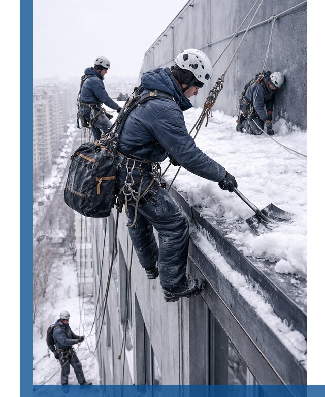 Абонентское обслуживание кровли зимой в Кинешме регулярный уход