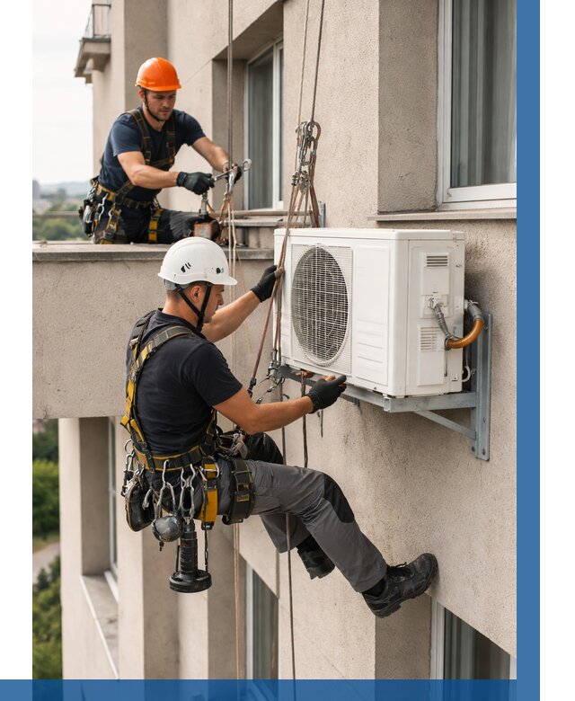 Монтаж внешнего блока кондиционера в Кинешме от 6570 р. | ВЫСОТНИК-Кнш