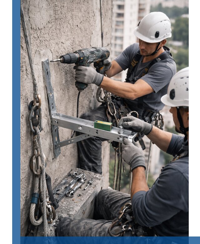 Установка кронштейнов кондиционера и крепежа в Кинешме