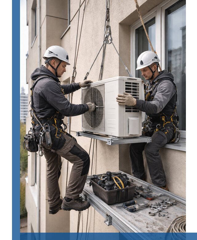 Перенос внешнего блока кондиционера в Кинешме с монтажом и крепежом