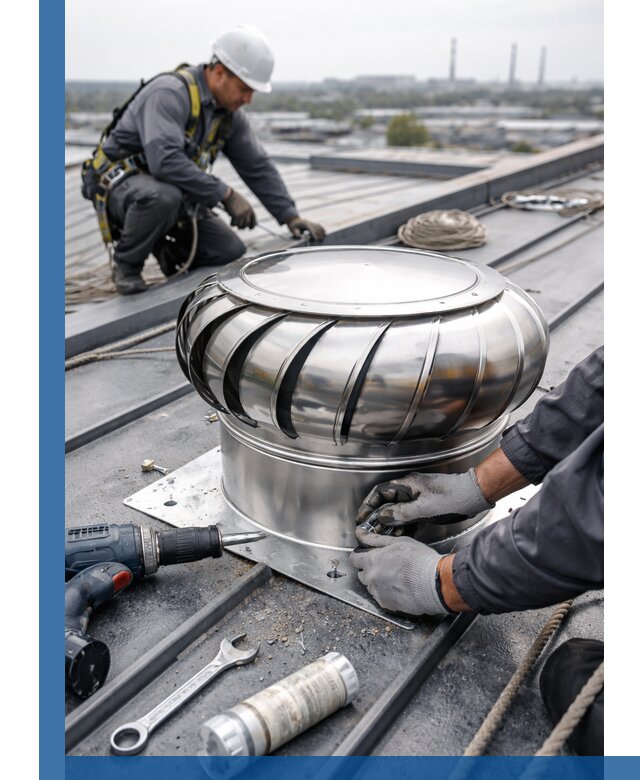 Установка дефлекторов на кровле в Кинешме профессионально