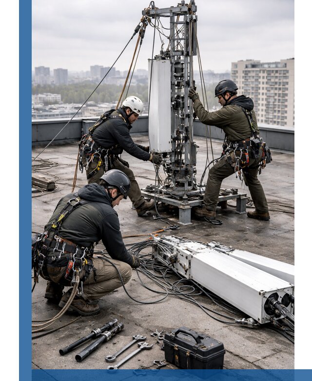 Демонтаж антенн на крыше зданий в Кинешме с гарантией